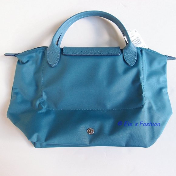❤️ NWT LONGCHAMP Le Pliage Type S Club Small Short Handle Tote Thunderstorm Blue - Picture 6 of 14